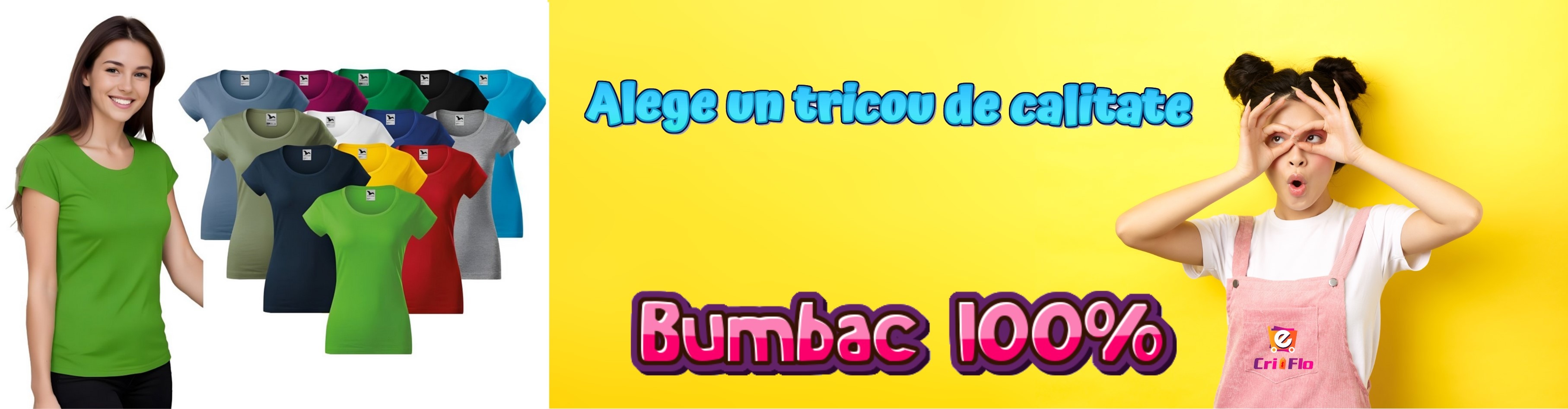 Tricou dama bumbac prezentare culori disponibile